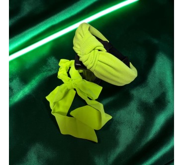 Op.64 Opaska Seledynowa +gumka kokardka