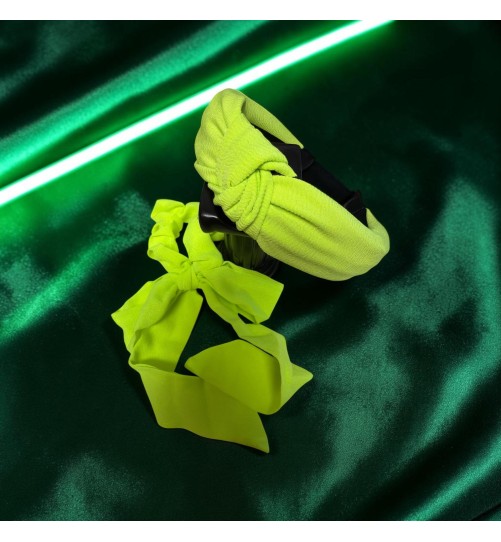 Op.64 Opaska Seledynowa +gumka kokardka