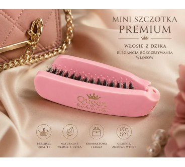 S8 SZCZOTKA Z WŁOSIEM Z DZIKA DO TOREBKI MINI
