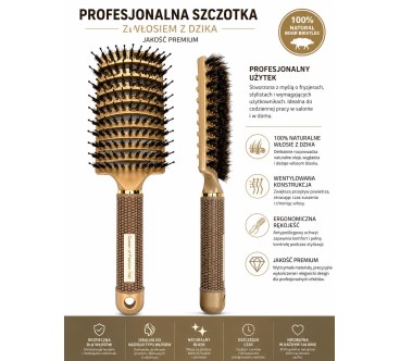 S1 Szczotka z włosiem z dzika złota