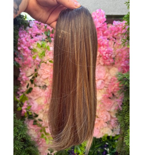 T3 Mini Topper Ciemny blond z pasemkami blond