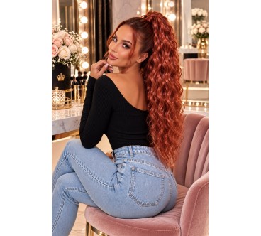 Kuc C13 rudy – kucyk termiczny afro 70 cm na klamrze