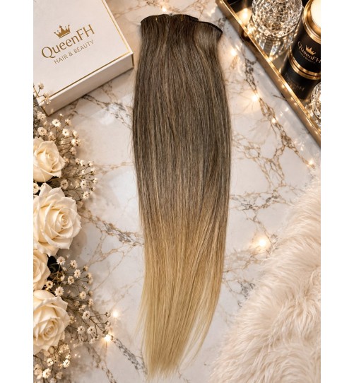 Clip-In – CI12OMBRE brąz z ciemnym blondem w chłodnej
