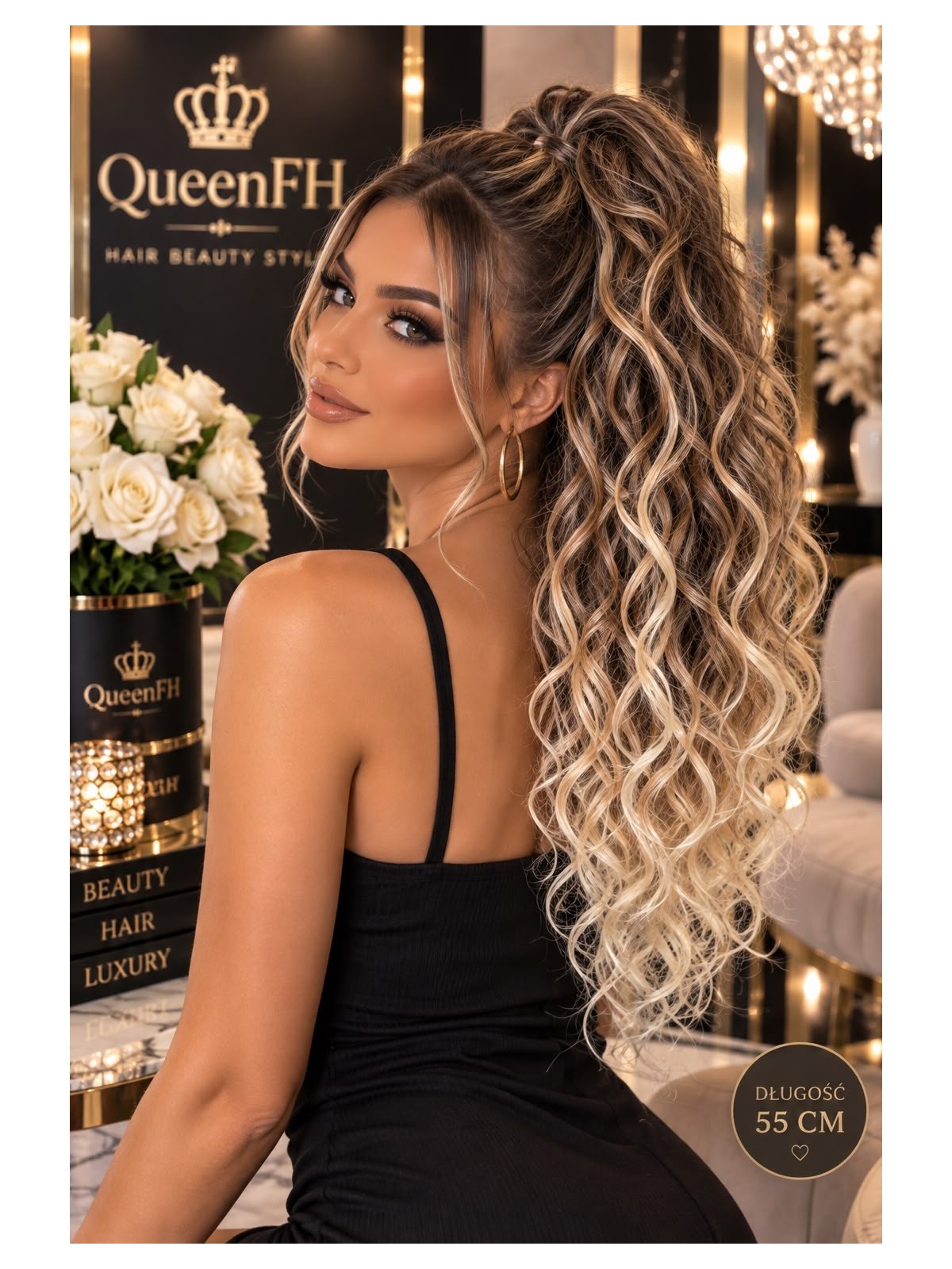 Kuc H24 z klamerką OMBRE BRĄZ Z CIEMNYM BLONDEM W CHŁODNEJ TONACJI Z KOŃCÓWKĄ JASNEGO BLOND