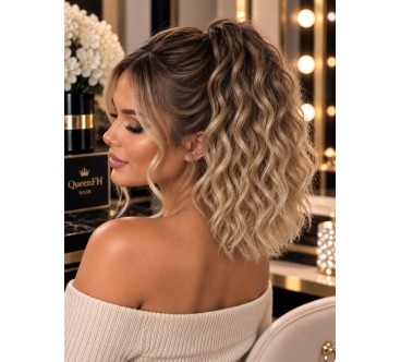 Kuc M2-Ombre ciemny blond od góry beżowy blond z refleksami ciemnego blondu 40cm