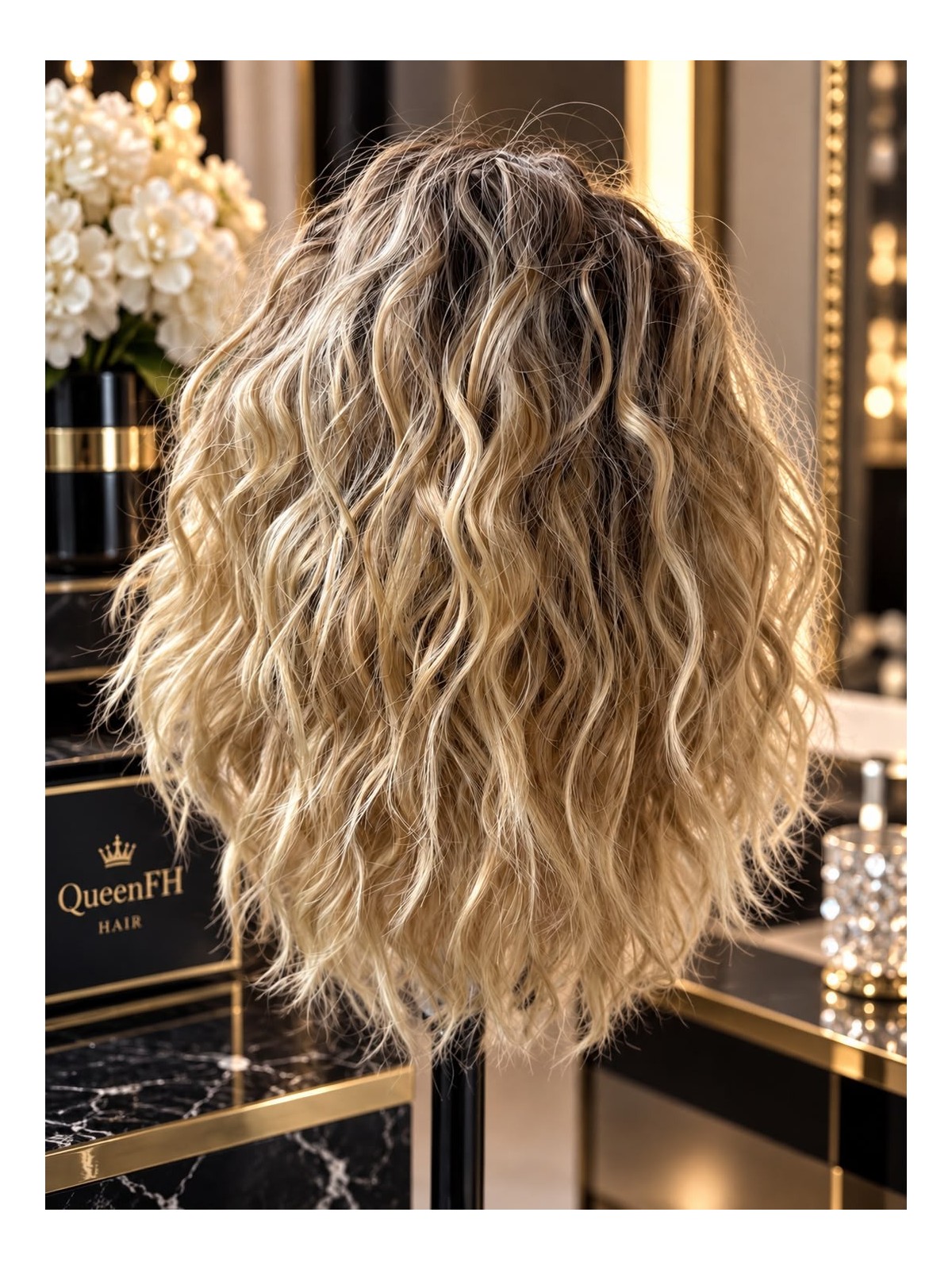 Kuc M2-Ombre ciemny blond od góry beżowy blond z refleksami ciemnego blondu 40cm Kuc M2-Ombre ciemny blond od góry beżowy blond z refleksami ciemnego blondu 40cm