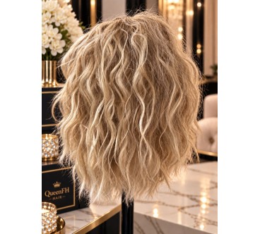 Kuc M5-jasny blond w odcieniach szampańskiego blondu i ciepłego blondu 40 cm
