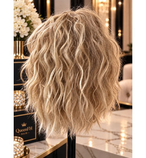 Kuc M5-jasny blond w odcieniach szampańskiego blondu i ciepłego blondu 40 cm