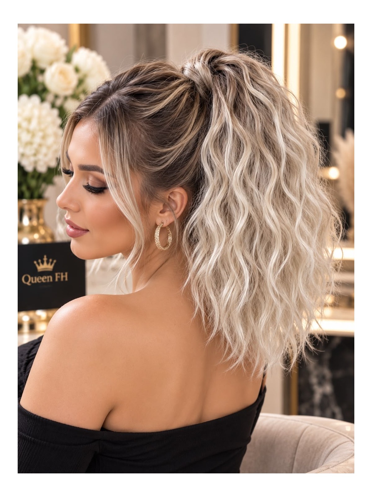 Kuc M6-ciemny blond z platyną 40 cm Kuc M6-ciemny blond z platyną 40 cm