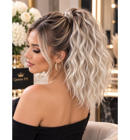Kuc M6-ciemny blond z platyną 40 cm