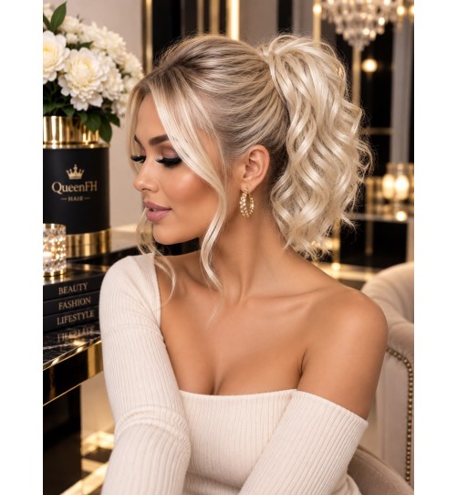 Kuc 35 cm I1 klamerka jasny blond – kucyk 35 cm na klamrze