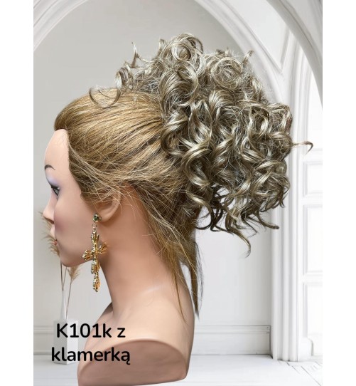 Kok K101 z  klamerką CIEMNY BLOND W CHŁODNEJ TONACJI
