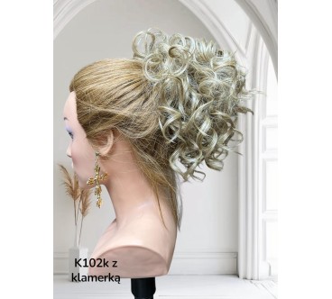 Kok K102 z klamerką NATURALNY BLOND W CHŁODNEJ TONACJI