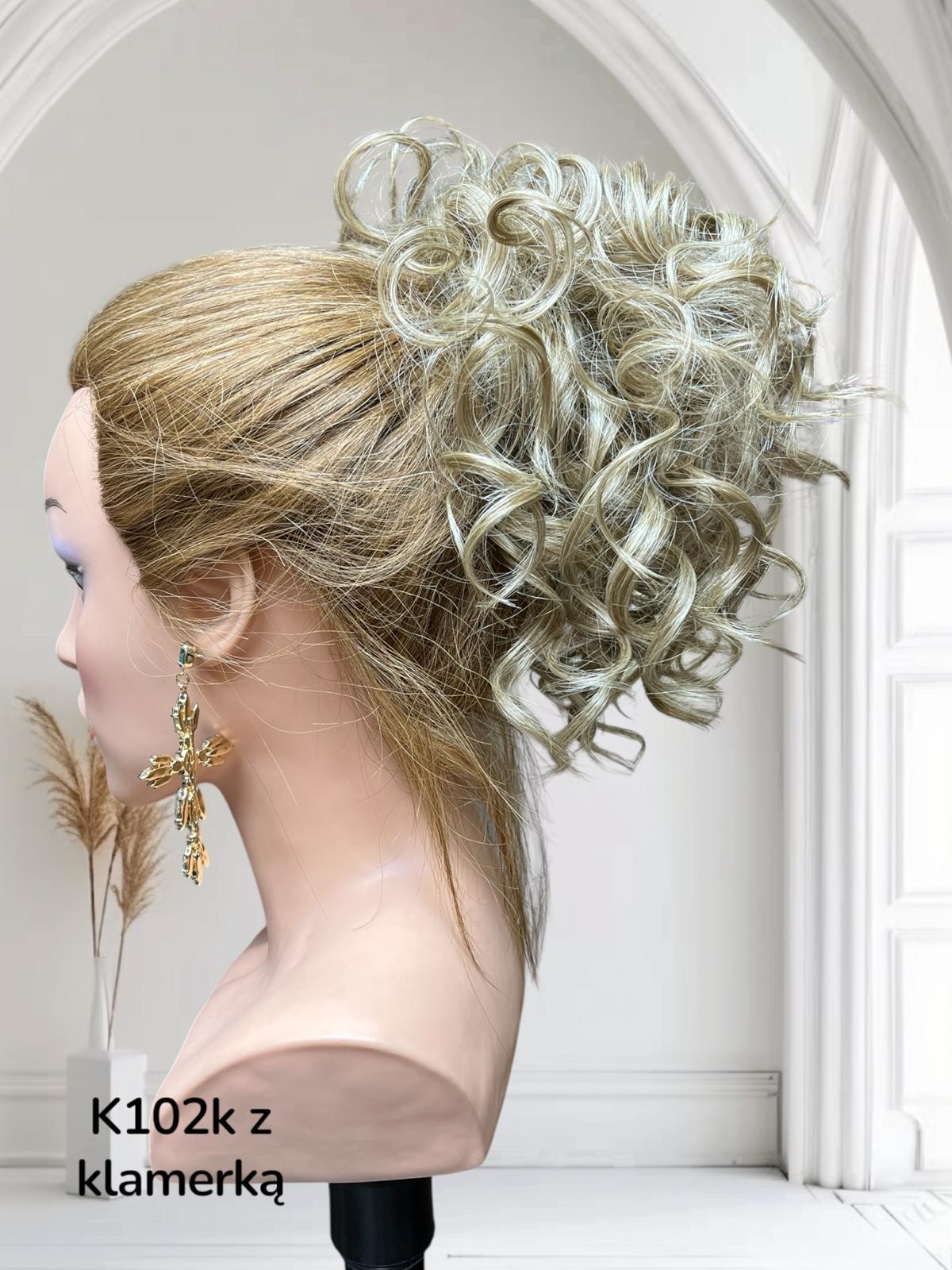 Kok K102 z klamerką NATURALNY BLOND W CHŁODNEJ TONACJI