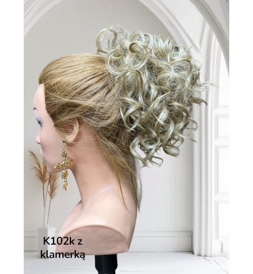 Kok K102 z klamerką NATURALNY BLOND W CHŁODNEJ TONACJI