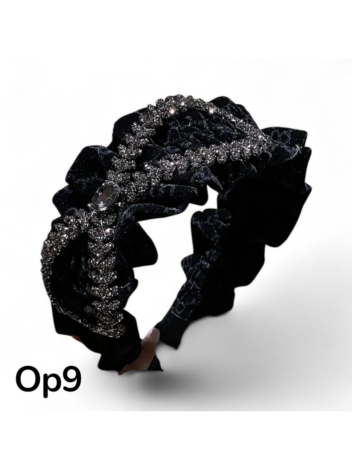 OP 9 OPASKA MARSZCZONA WELUR Z CYRKONIAMI OP 9 OPASKA MARSZCZONA WELUR Z CYRKONIAMI