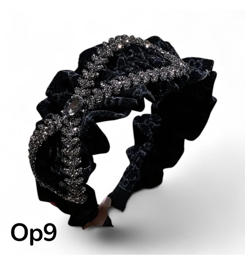 OP 9 OPASKA MARSZCZONA  WELUR Z CYRKONIAMI