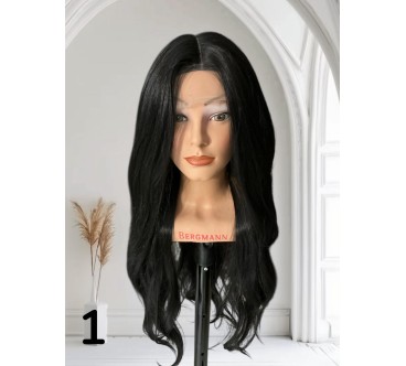 PERUKA 1 LACE FRONT CZARNA LEKKA FALA WŁOS TERMICZNY