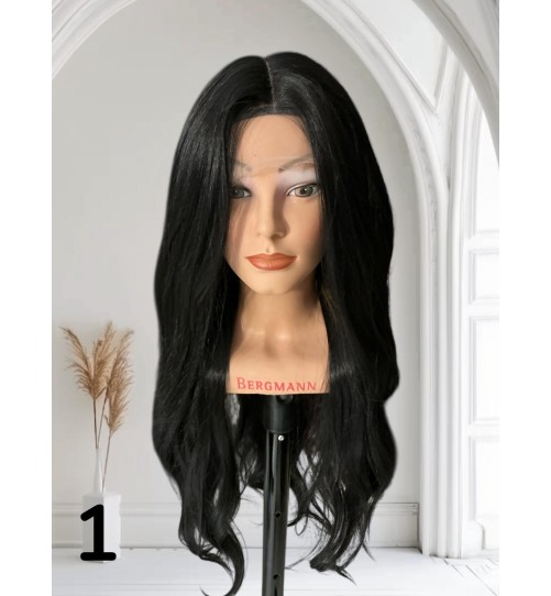 PERUKA 1 LACE FRONT CZARNA LEKKA FALA WŁOS TERMICZNY