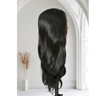 PERUKA 1 LACE FRONT CZARNA LEKKA FALA WŁOS TERMICZNY