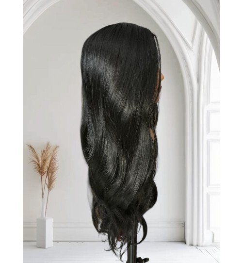 PERUKA 1 LACE FRONT CZARNA LEKKA FALA WŁOS TERMICZNY