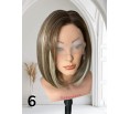 Peruka 6 Bob brąz z pasemkami blond