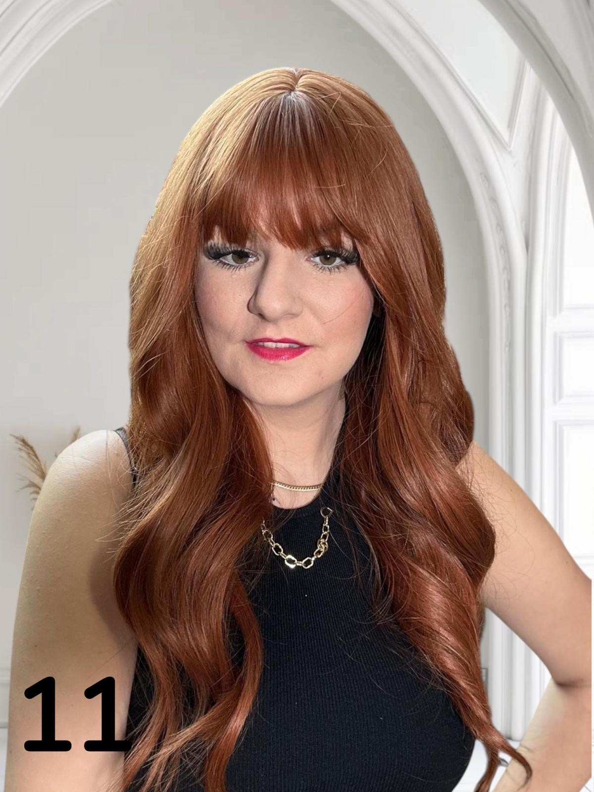 PERUKA 11 W KOLORZE RUDYM Z GRZYWKĄ PERUKA 11 W KOLORZE RUDYM Z GRZYWKĄ