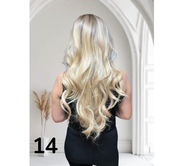 PERUKA 14 BLOND Z CIEMNIEJSZYM ODROSTEM CIEMNEGO BLONDU